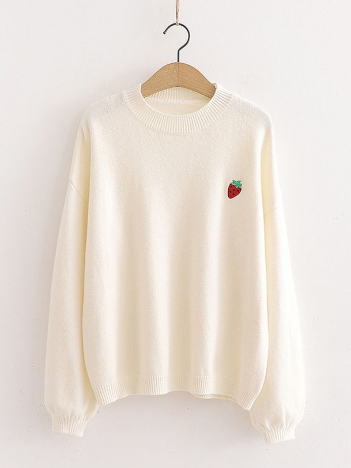 Sweet Fruit Embroidered Sweater