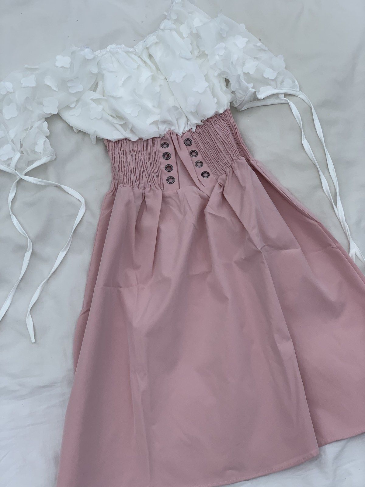 Off Shoulder Flower Lace Dress – Doll Up Boutique