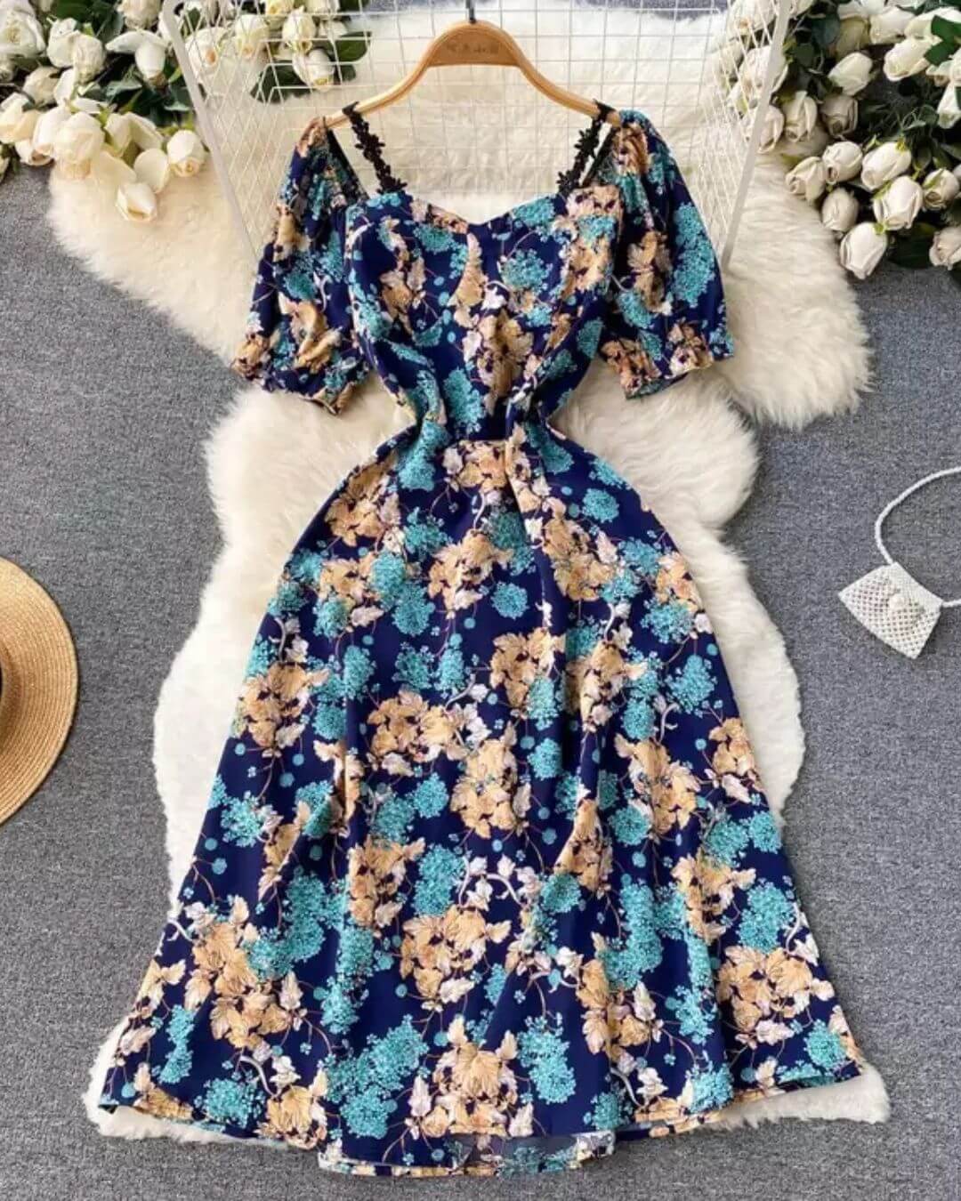 Long Floral Elegant Dress