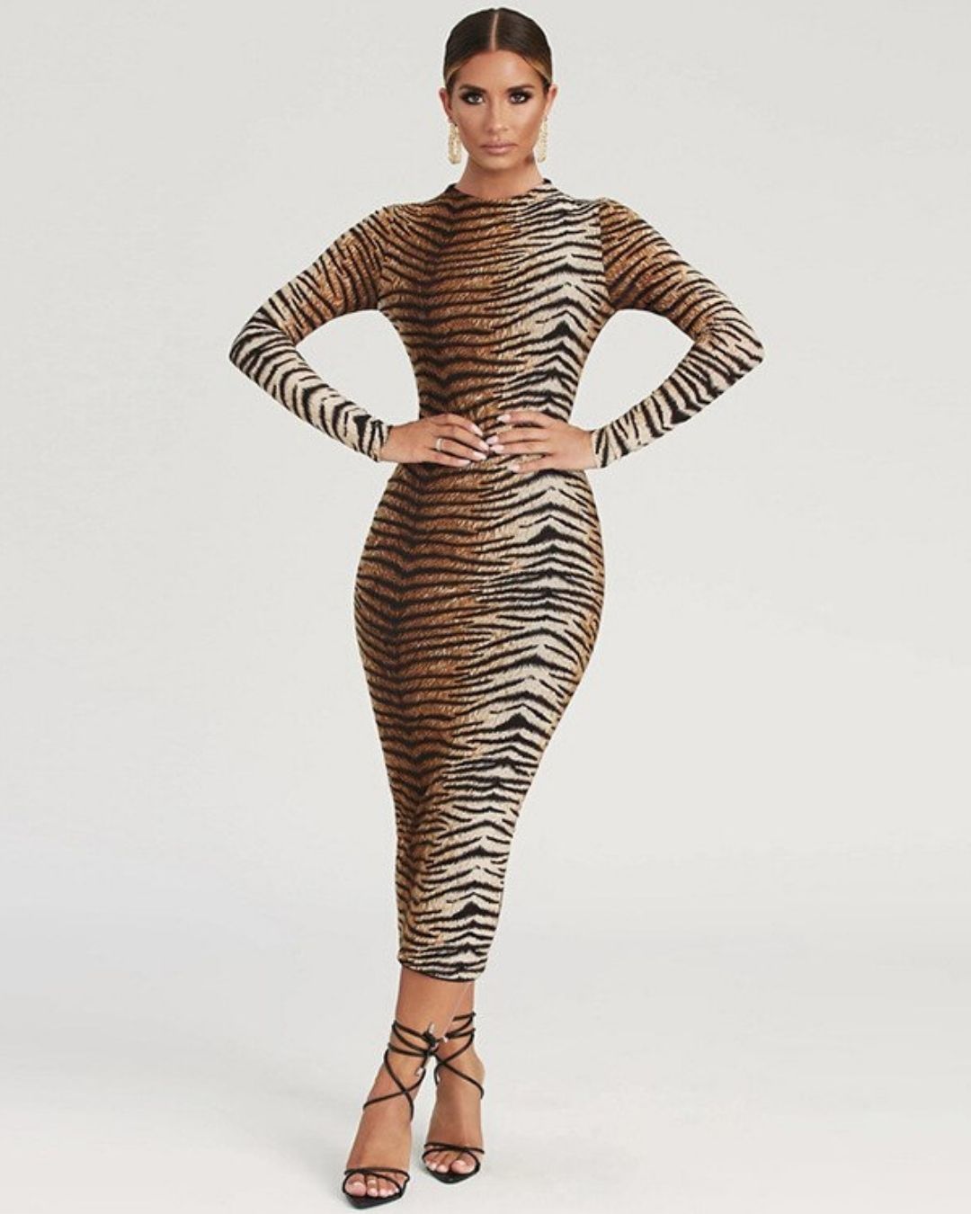 Tiger Print Dress – Doll Up Boutique