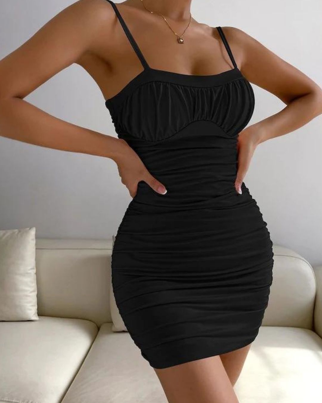 Blackless Sexy Short Dress