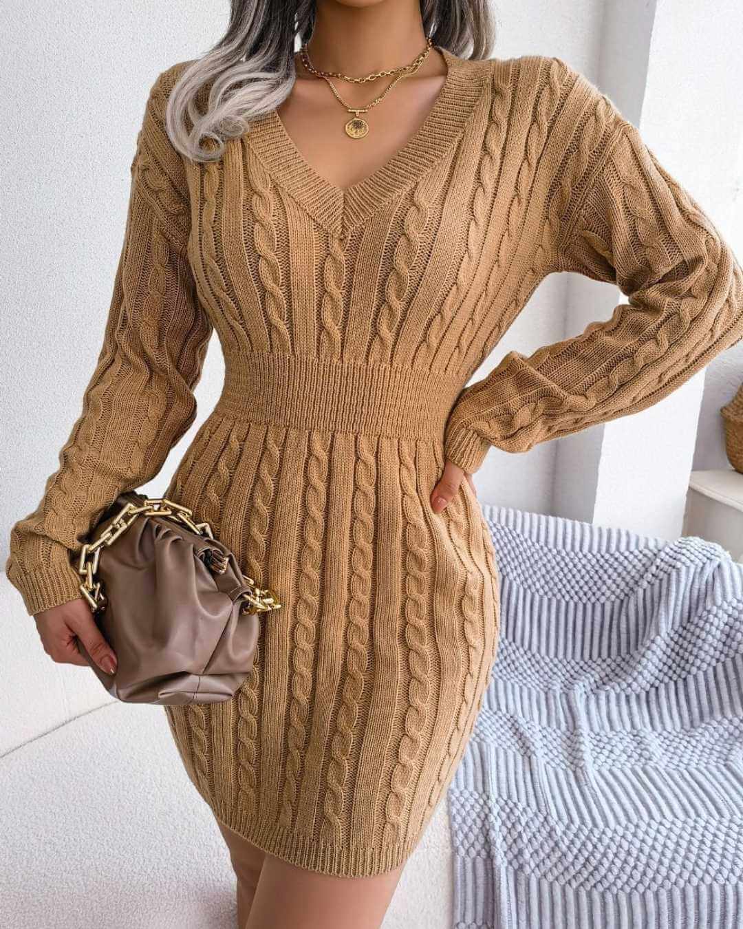 Bodycon Knitted Sweater Dress