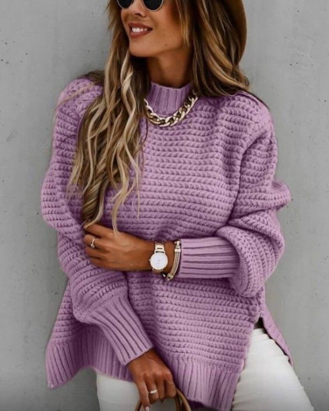 Long Sleeve Pullover Knitted