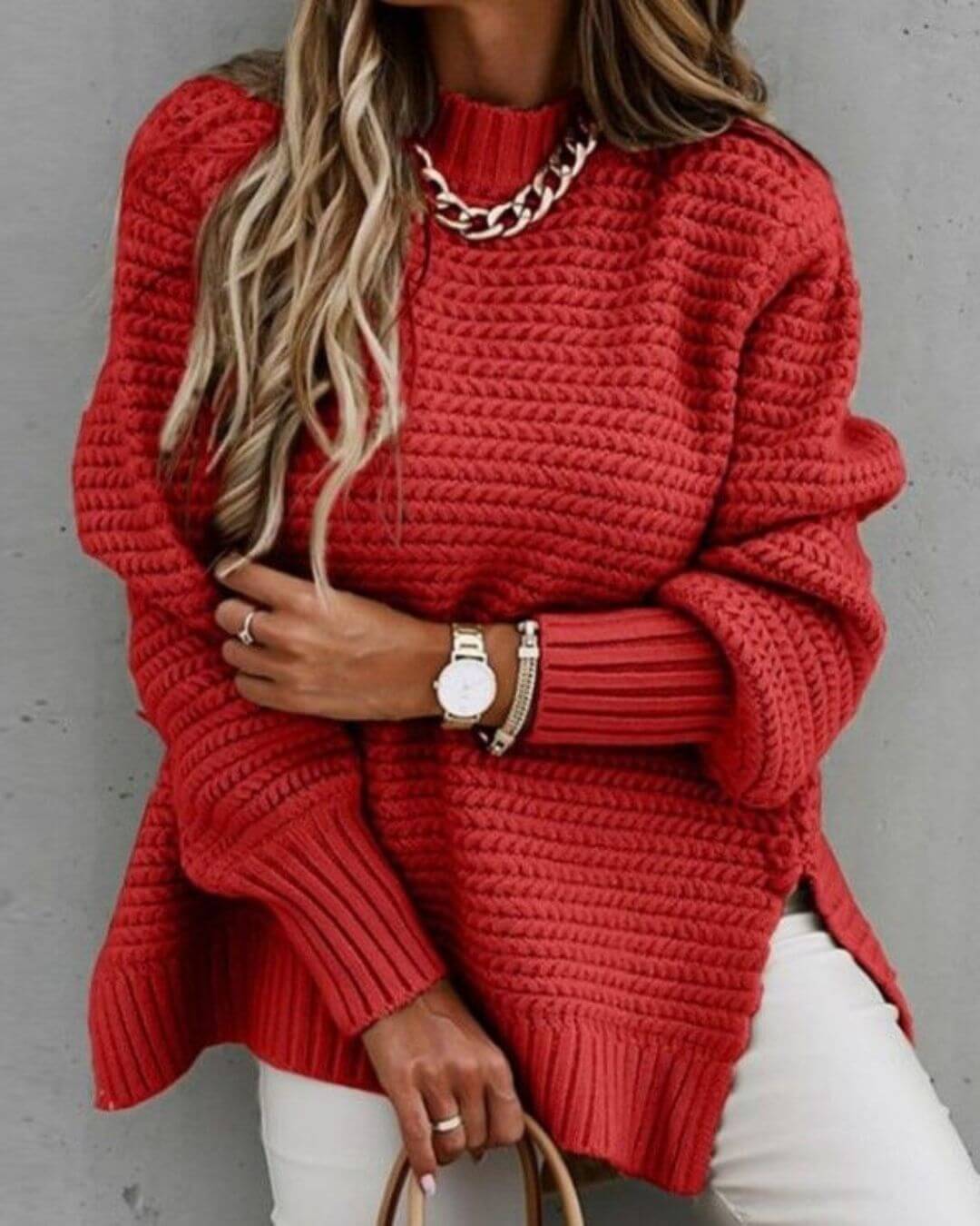 Long Sleeve Pullover Knitted