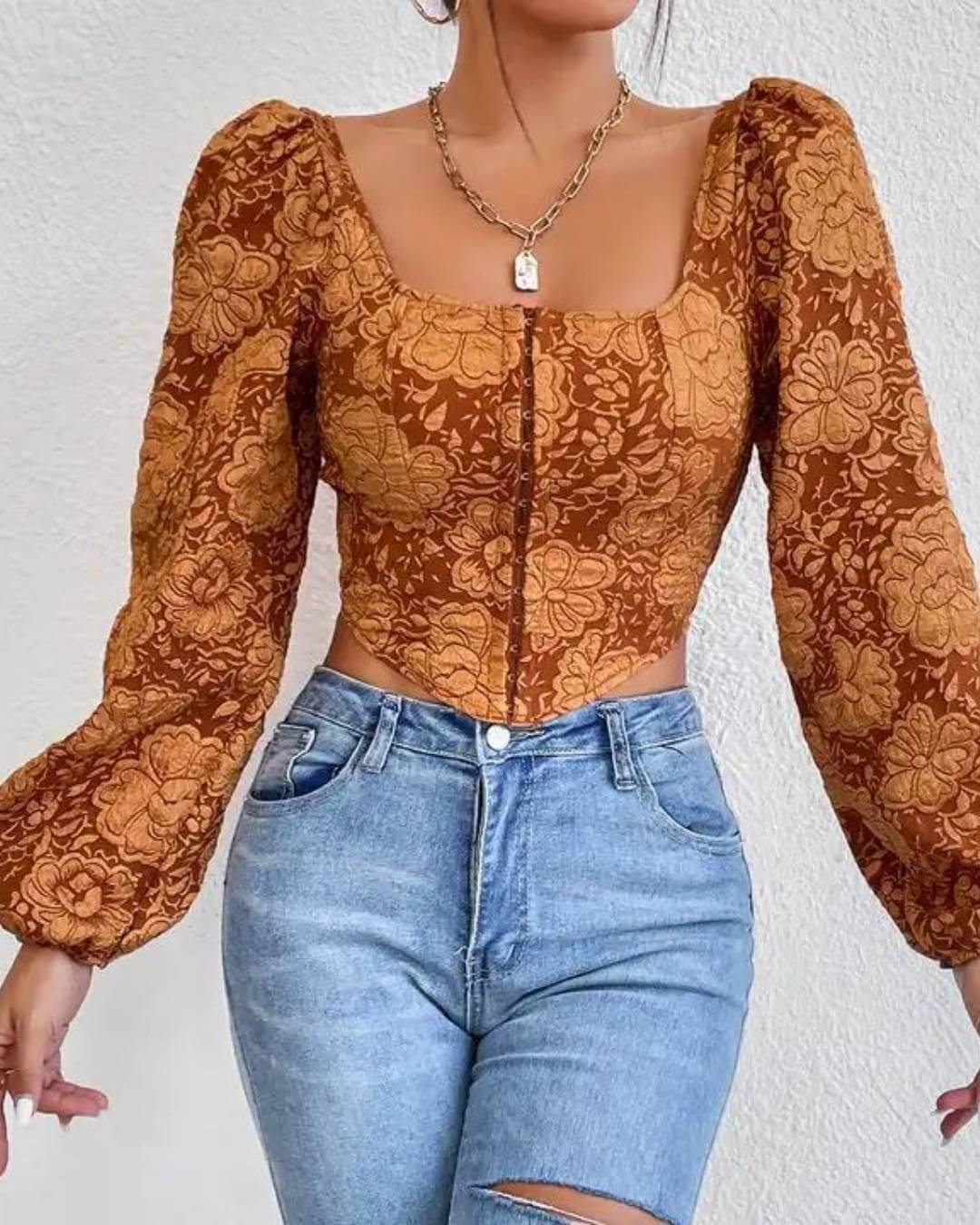 Long sleeve Court Style Top