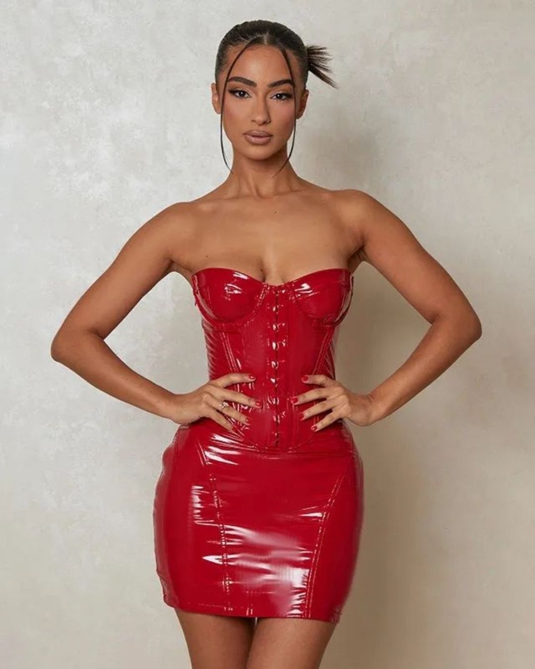 PU Red Sexy Dress