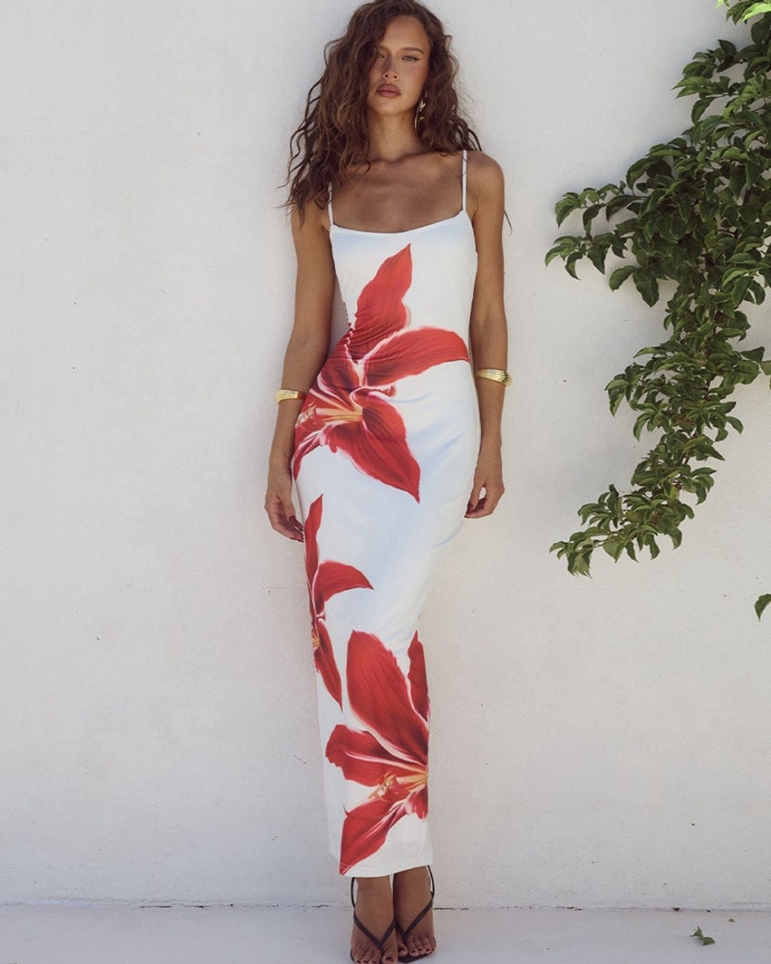 Spaghetti Strap Floral Maxi Dress