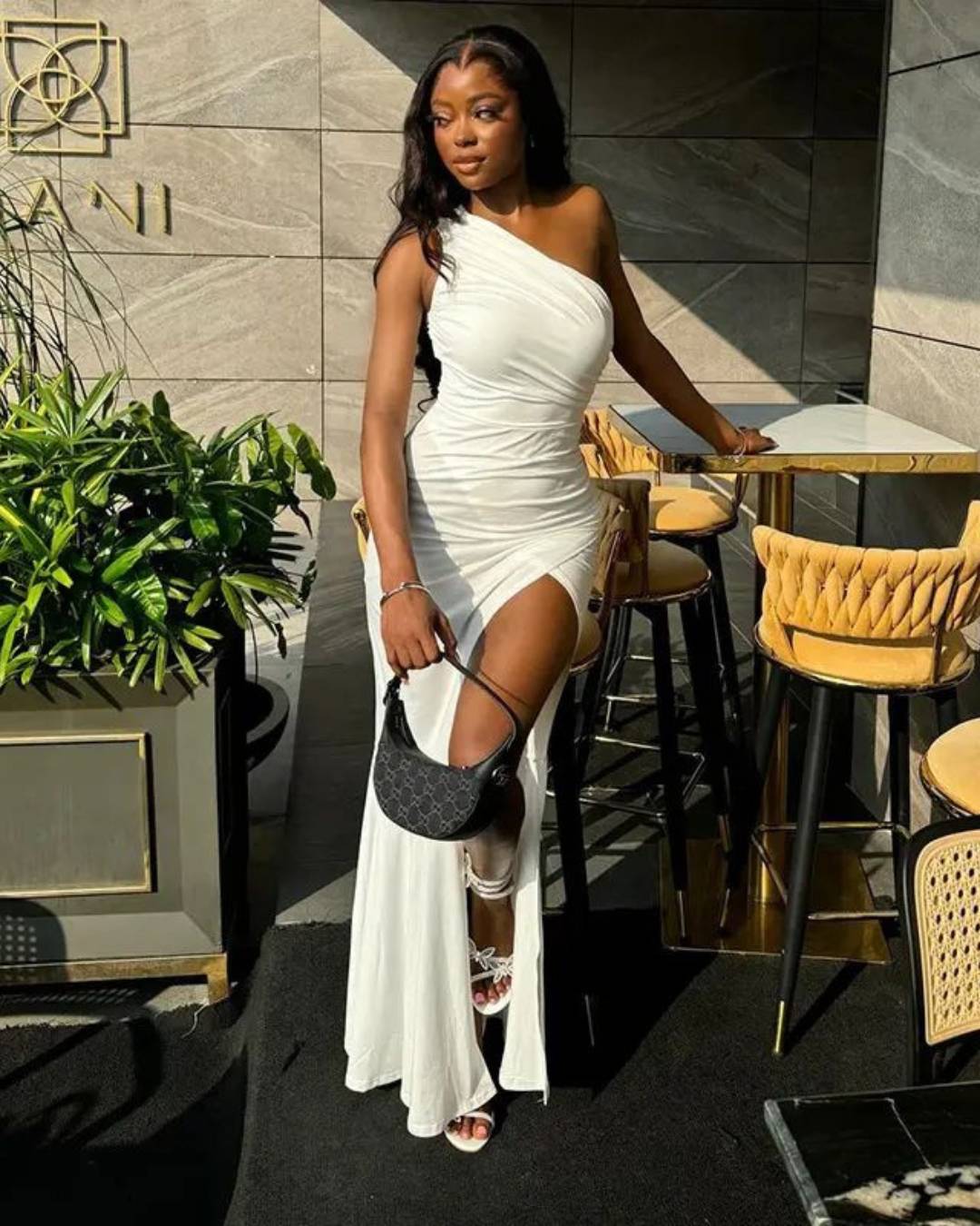 Split One Shoulder Dress
