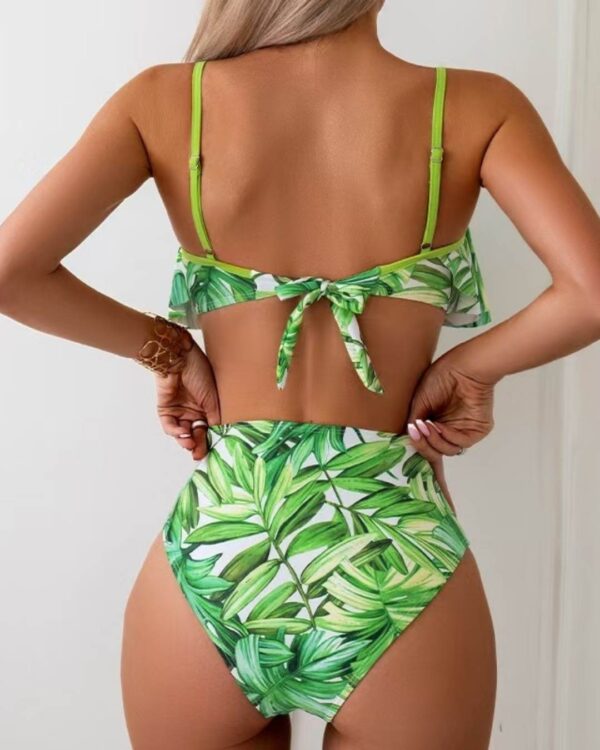 Green Leaf Ruffle Bikini Set - Image 2