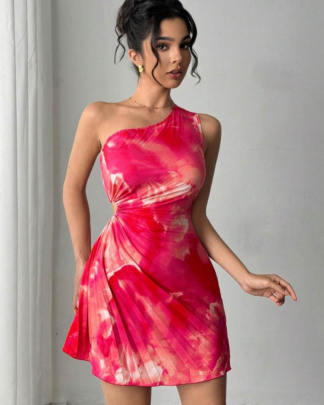 Marble Pleated Dress