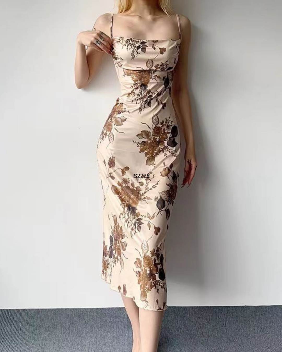 Floral Satin Dress