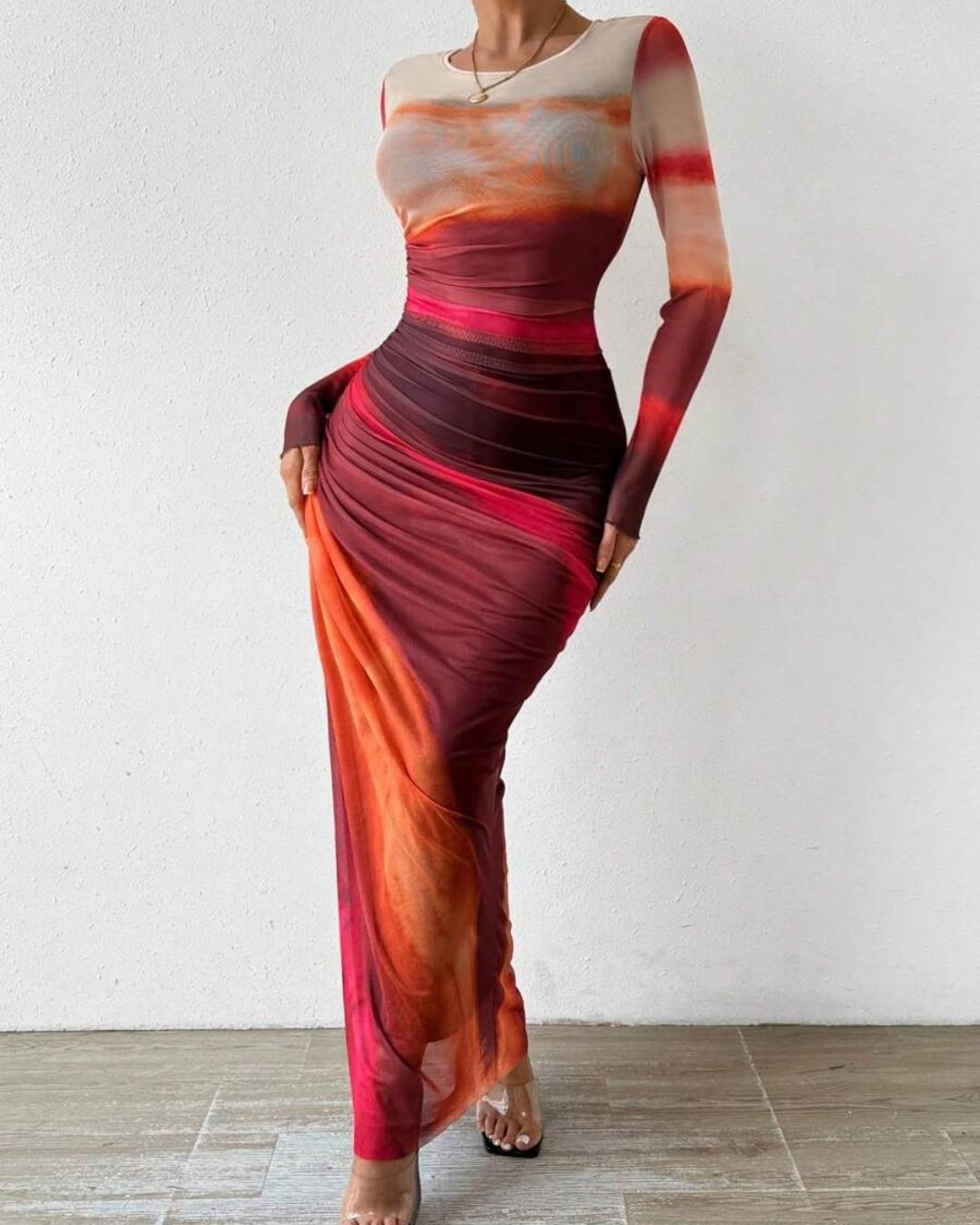Sunset Flame Bodycon Dress