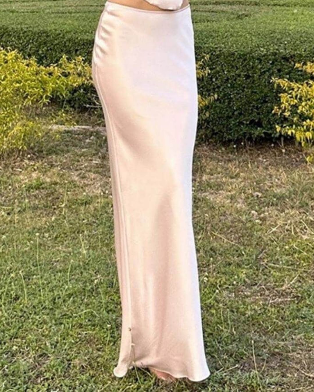 Satin Long Skirt