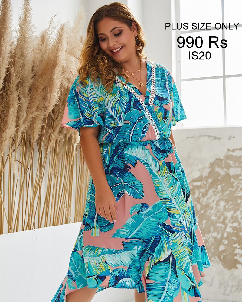 Plus Size Tropical Dress