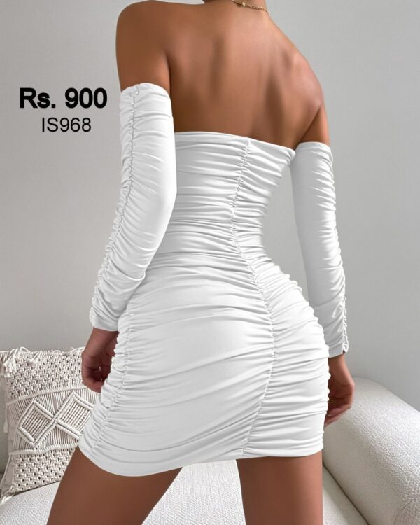White Off-Shoulder Dress - Image 2