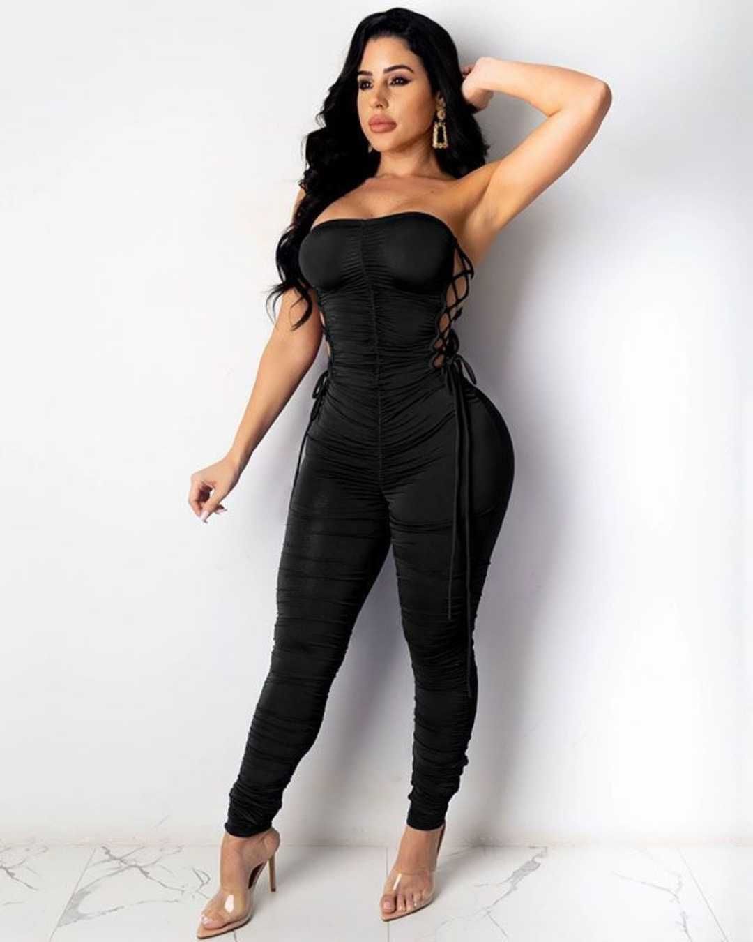 Bandage Bodycon Jumpsuit