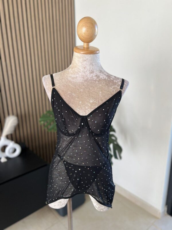 Black Mesh Lingerie Set - Image 3