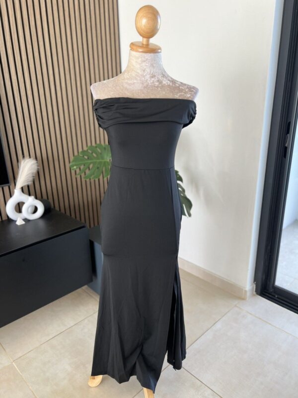 Black Elegance Slit Dress - Image 3