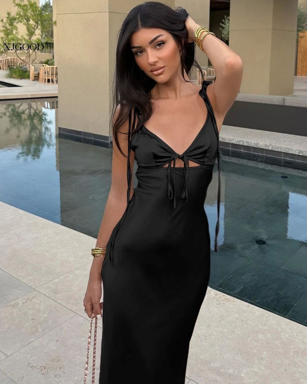 Black Satin Dress