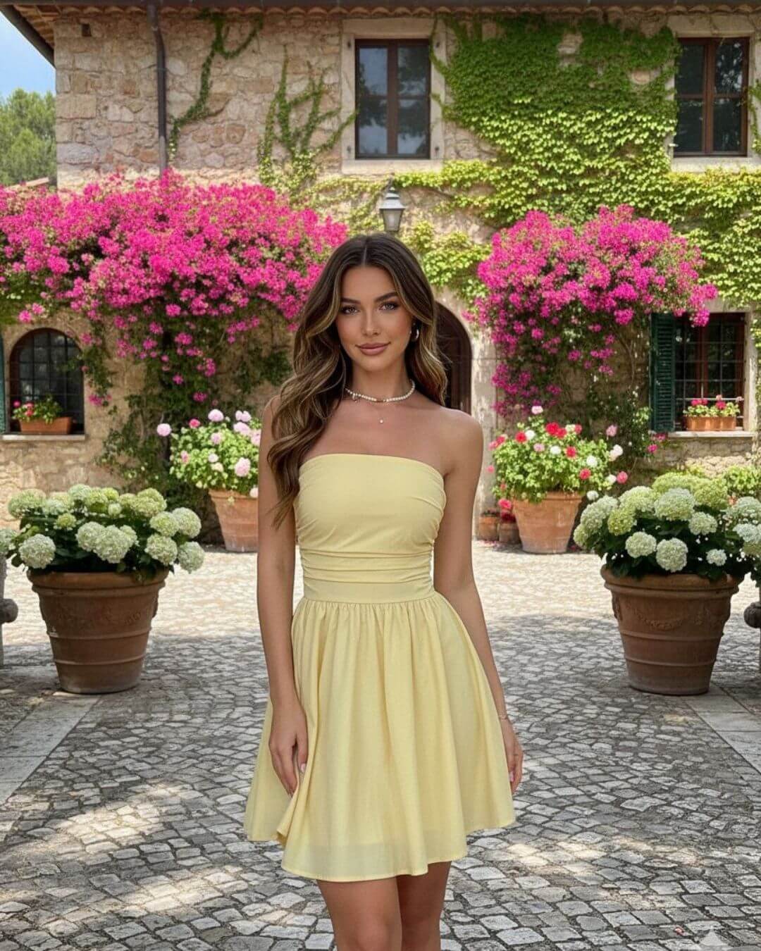 Strapless Casual Summer Dress