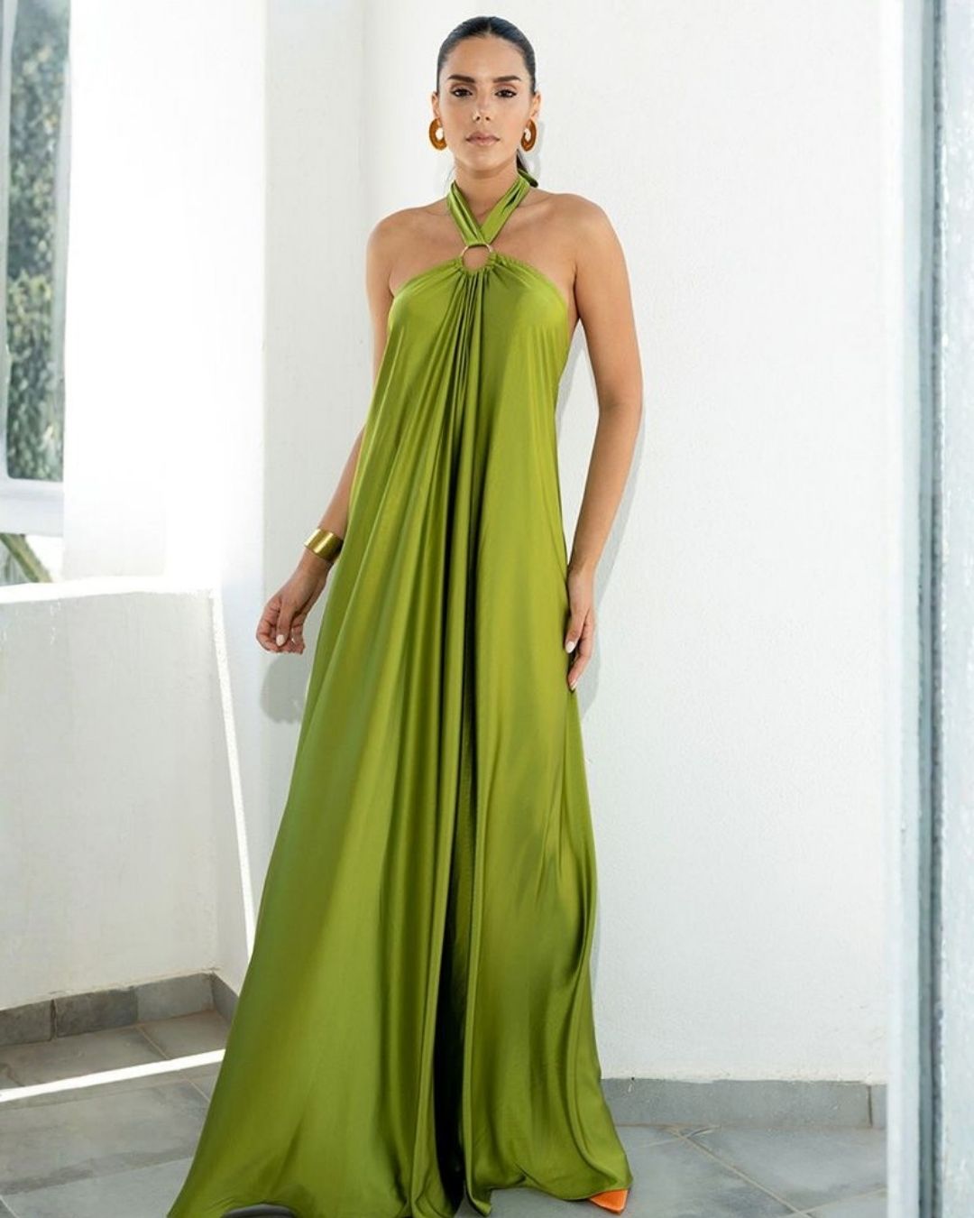 O-Ring Maxi Long Beach Dress