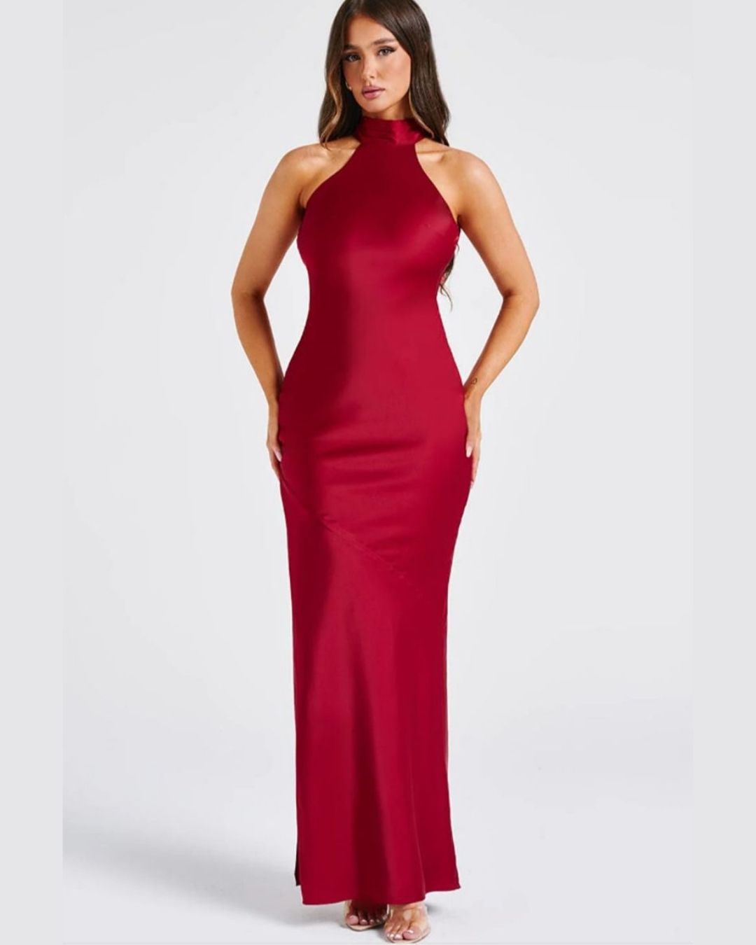 Halter Neck Evening Dress
