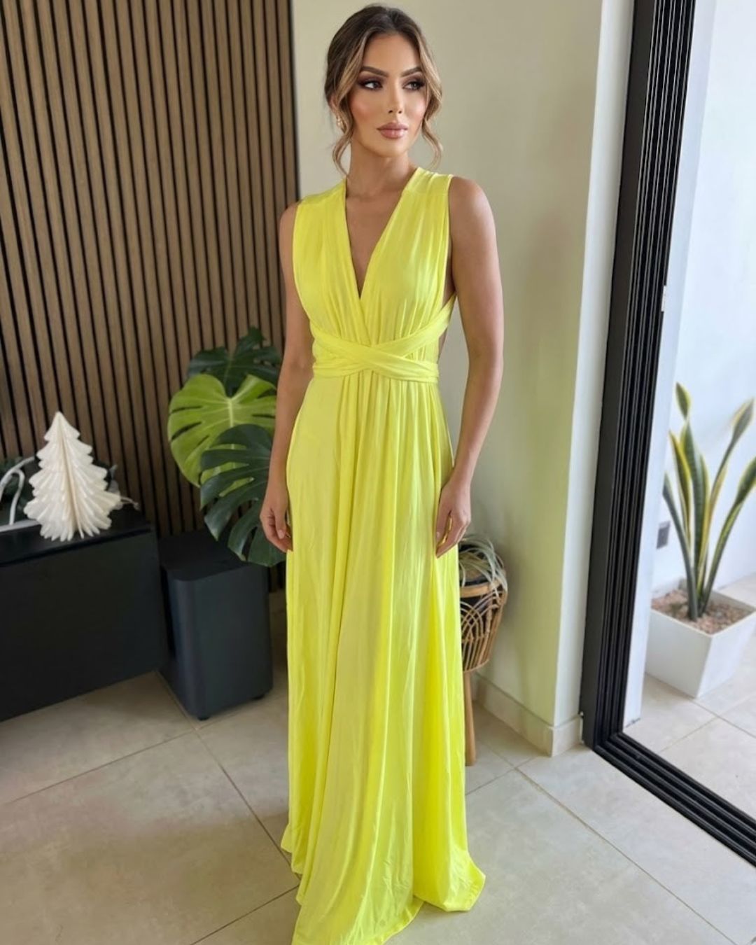 Crisscross Strap Neck Summer Dress